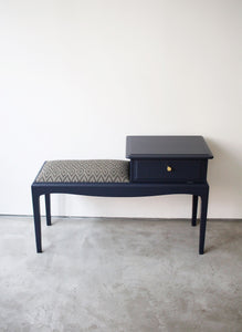 Stag Minstrel Telephone Table Seat in Midnight Blue