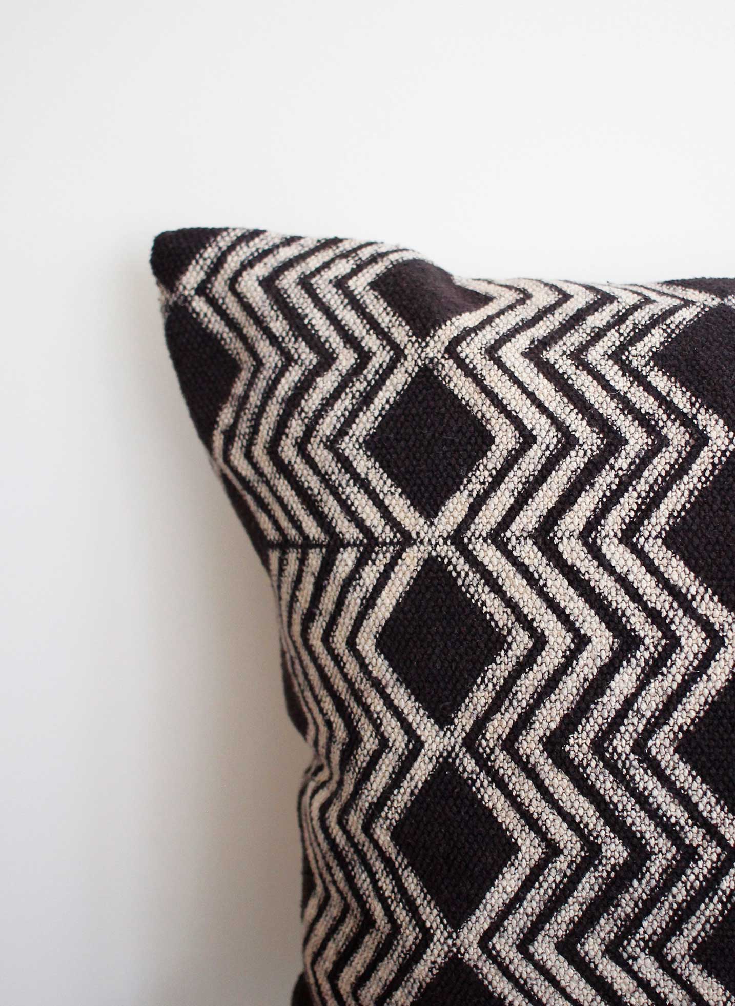 Block Printed Cushion Cover - Chevrons