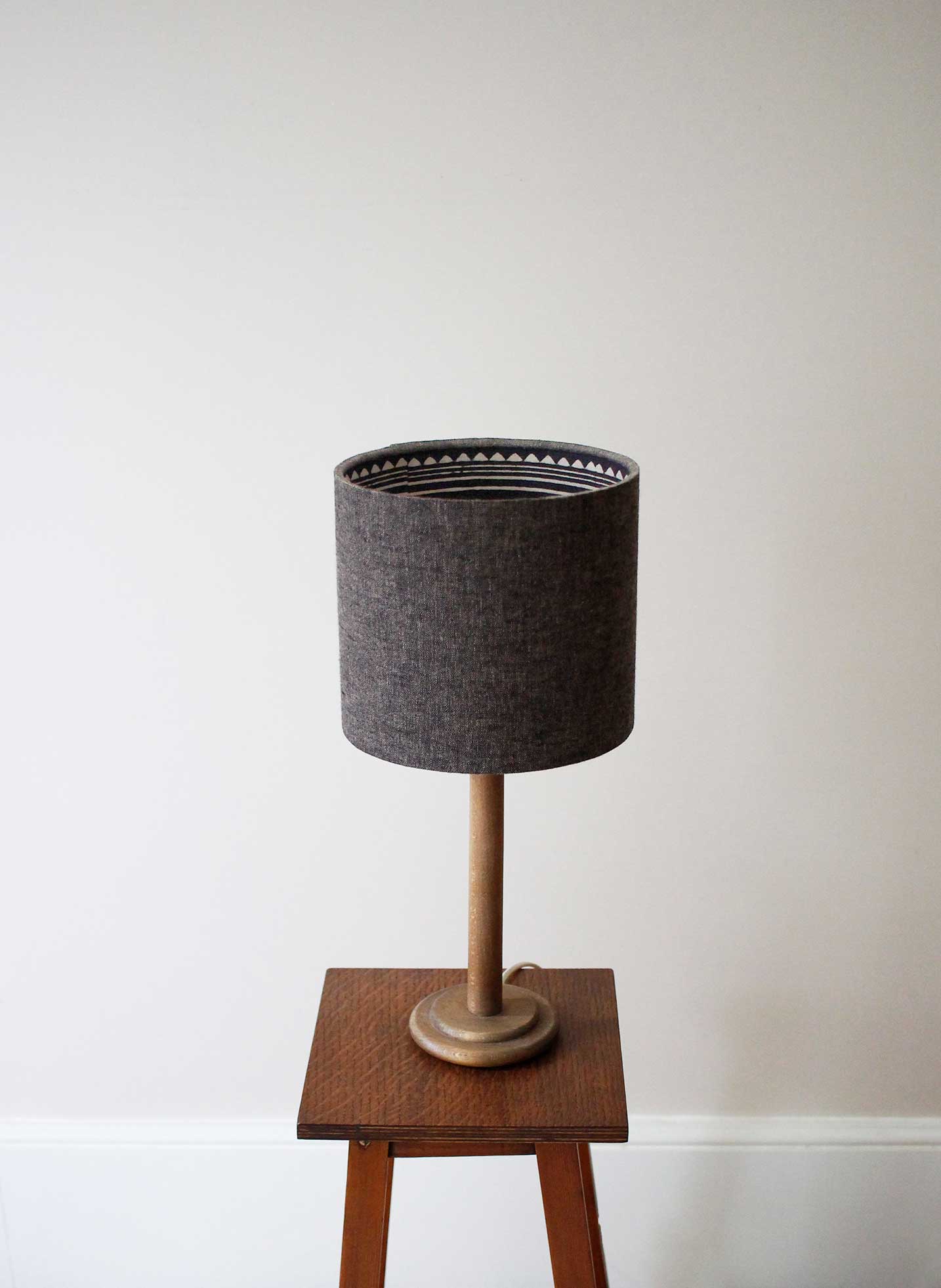 20 cm Double Sided Lampshade - Mushroom and Black Triangles