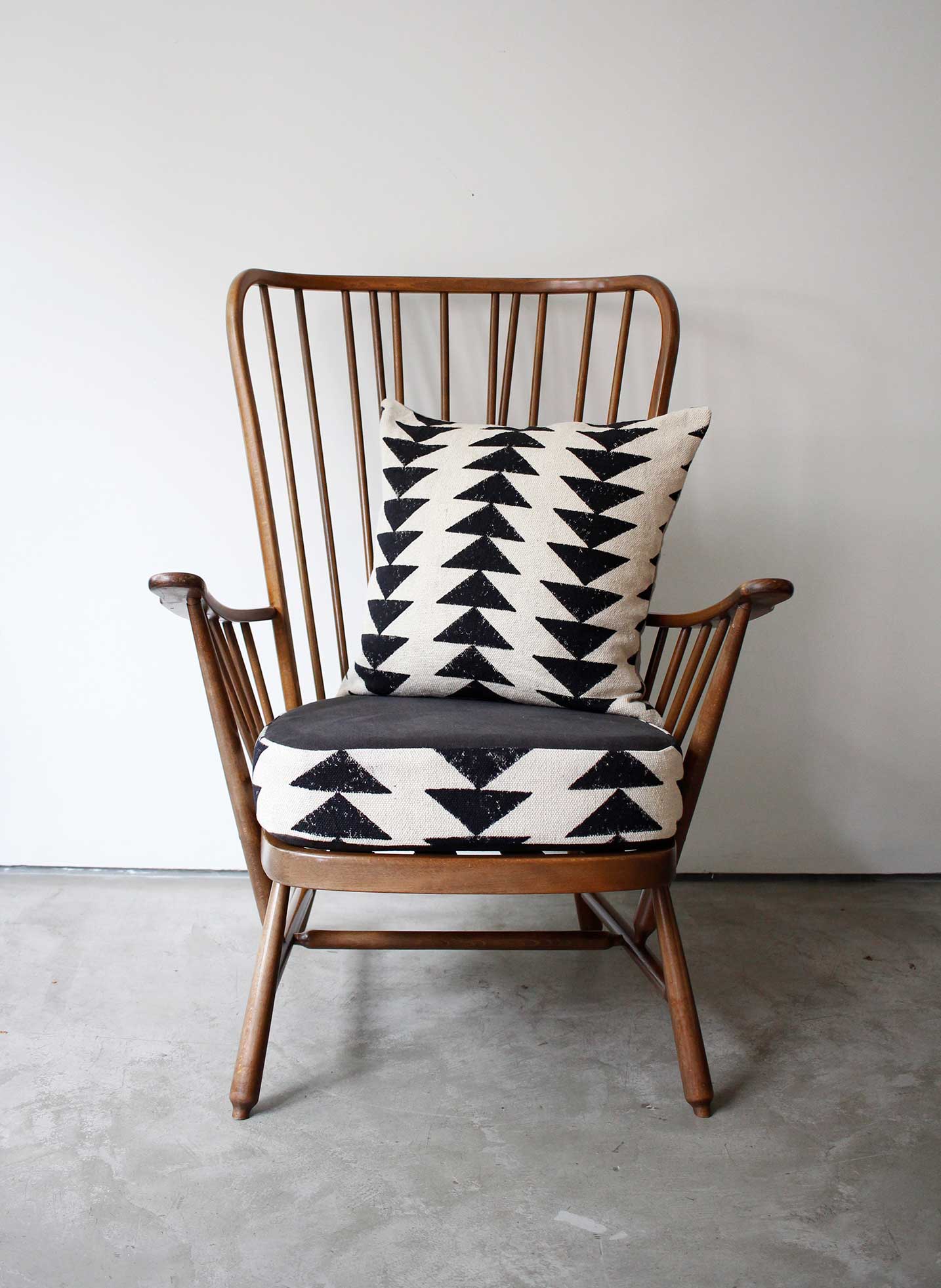Vintage Ercol Evergreen High Back Armchair