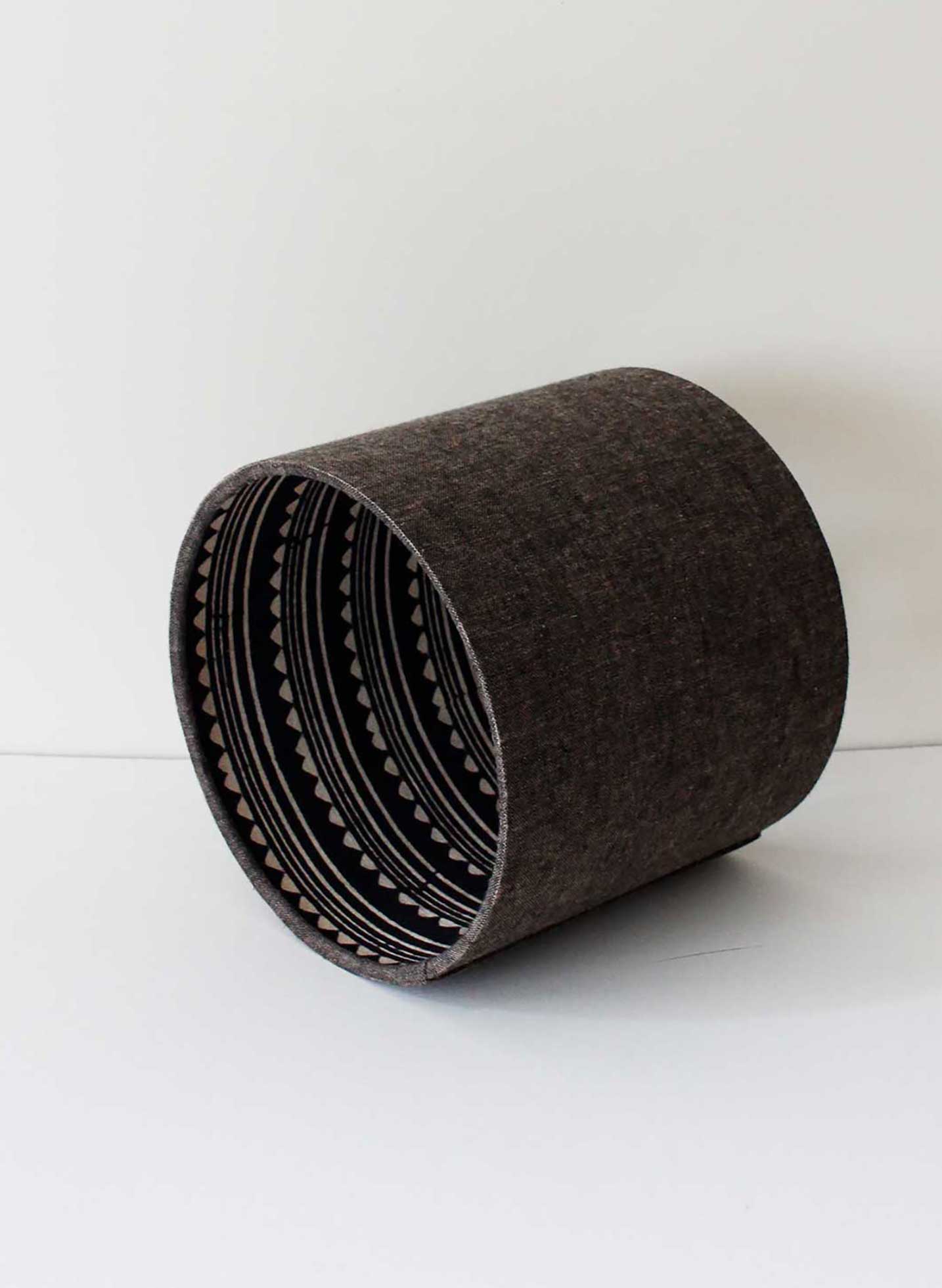 20 cm Double Sided Lampshade - Mushroom and Black Triangles