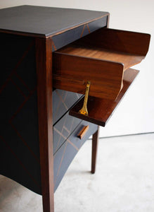 1930s Vintage Drop-Front Cabinet Chest of 4 Drawers