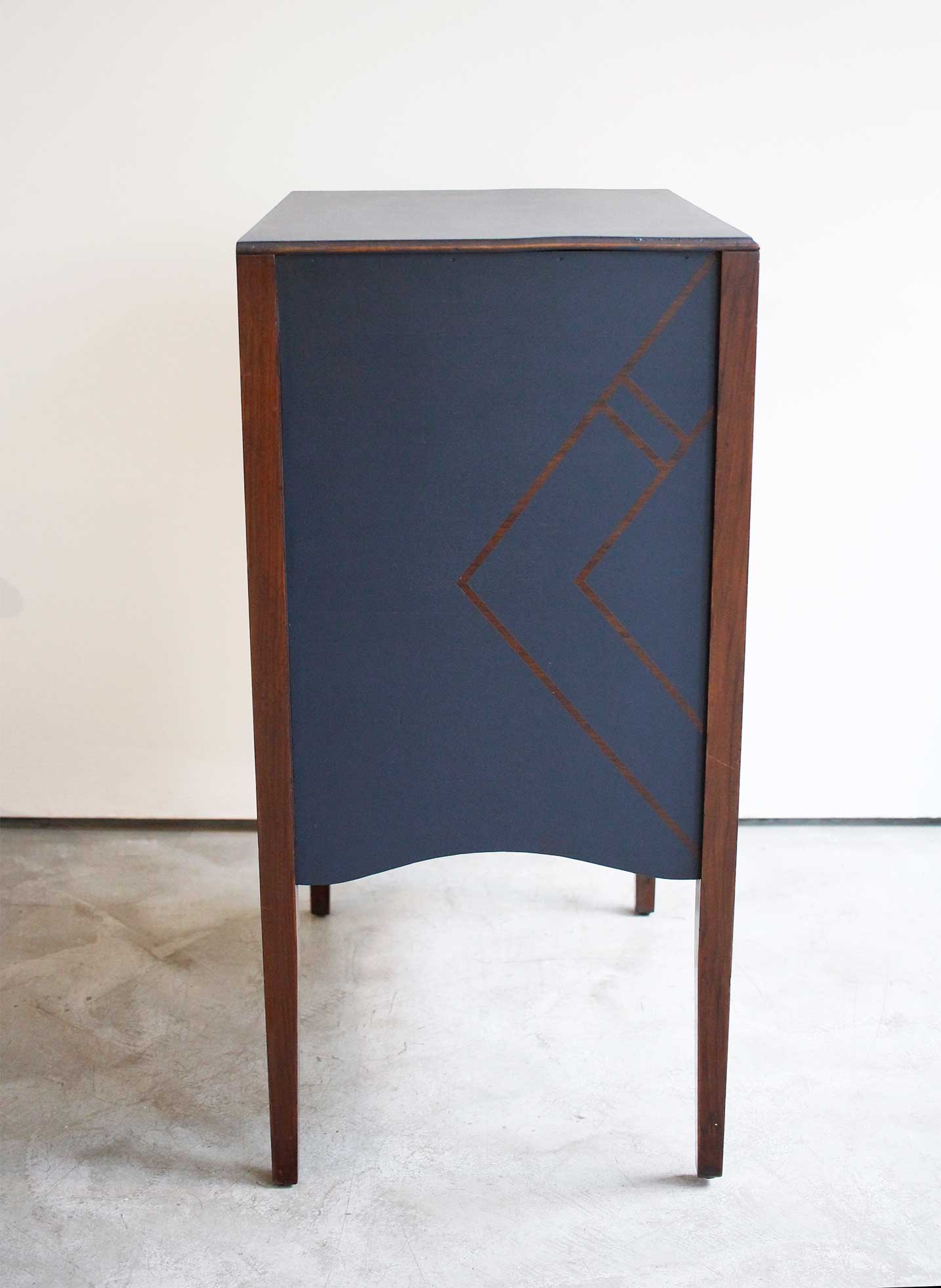 1930s Vintage Drop-Front Cabinet Chest of 4 Drawers