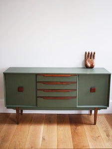 Hand Painted Mid Century Sideboard