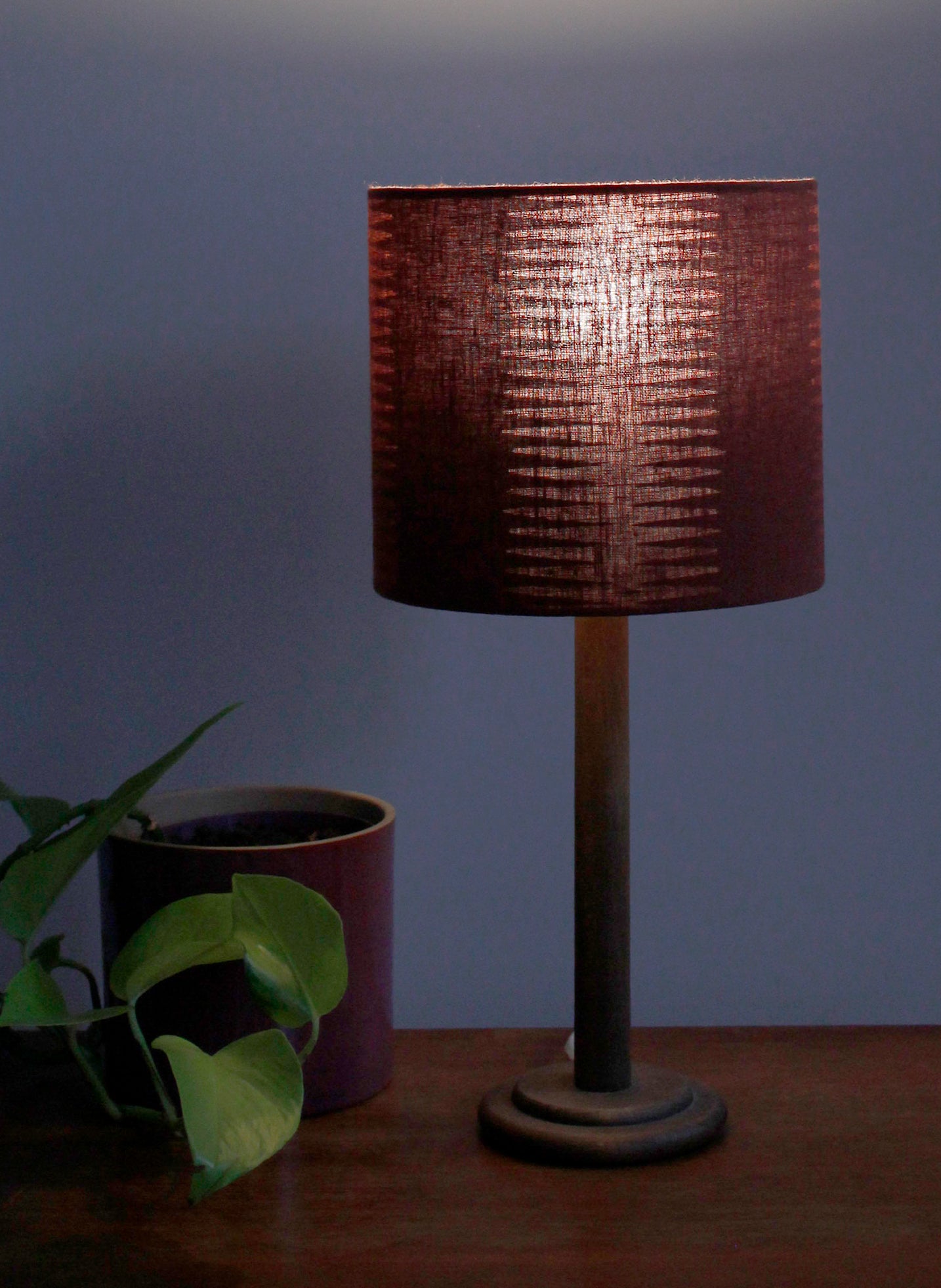 Rusty and Black Lampshade for Bedside Lamp