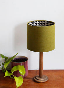 Olive and Triangles Lampshade for Bedside Lamp